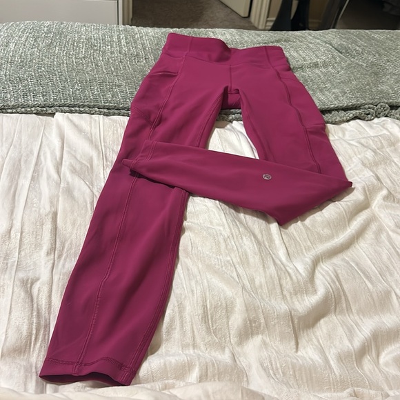 Lululemon Dark Pink Full Length Leggings - Picture 2 of 13
